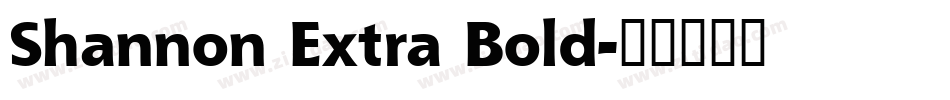 Shannon Extra Bold字体转换